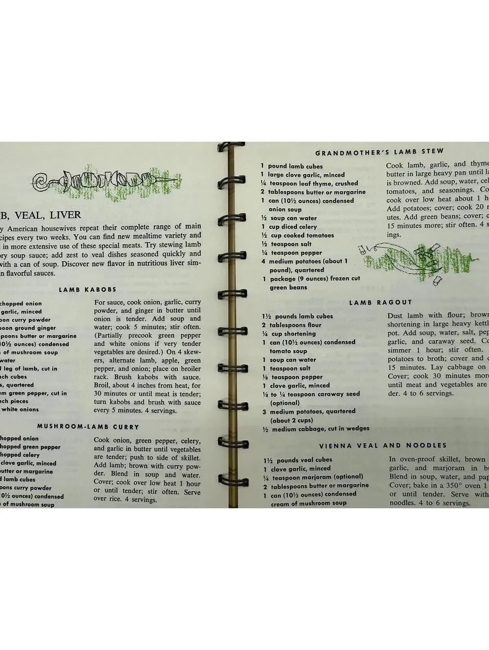 Vintage Campbell's Soup Cookbook: 1960s Recipe Book, Red Kitchen Decor